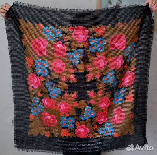 Платок черный винтаж