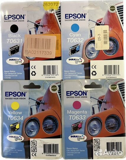 Картриджи оригинальные Epson T0631/T0632/0633/0644