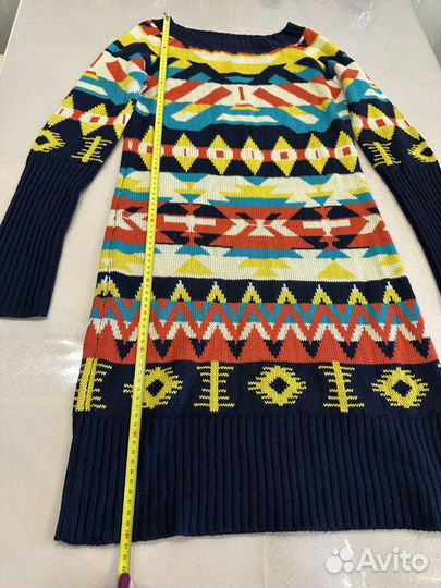 Платье свитер вязаное