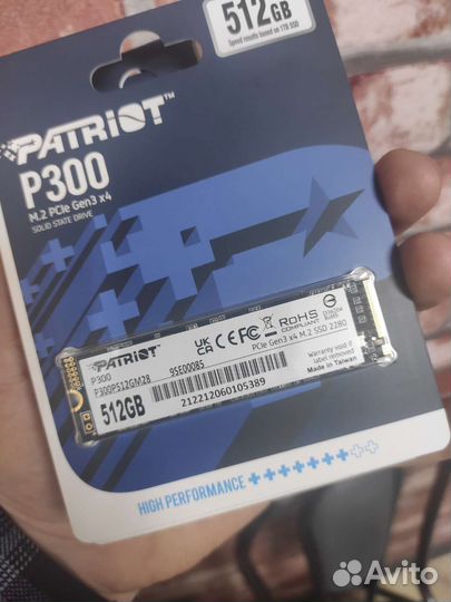 Ssd M2 nvme 512gb patriot рст