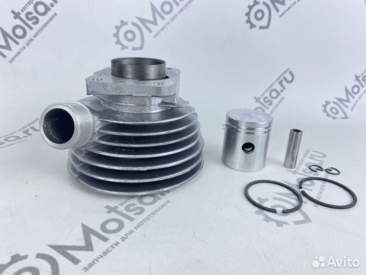 Цилиндр Веломотор Д6 Д8 с поршнем+палец+кольца+сто