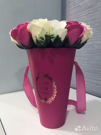 Букет из мыльных роз 21 шт