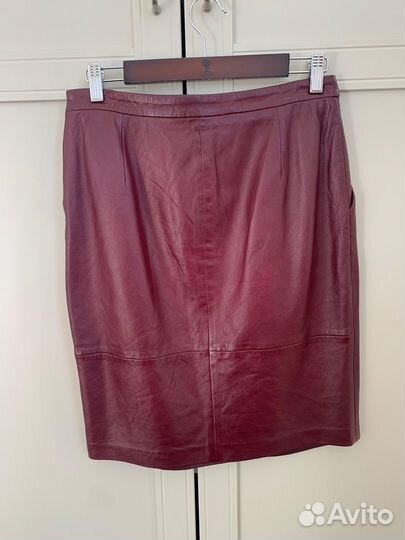 Кожаная юбка Massimo Dutti