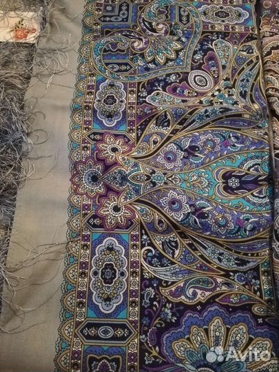 Павловопосадский платок шаль шерсть новый