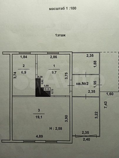 Дом 35,7 м² на участке 4 сот.