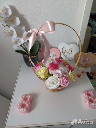 Букет из мыльных цветов