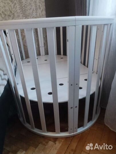 Кроватка-трансформер 6в1 с маятником и матрасами