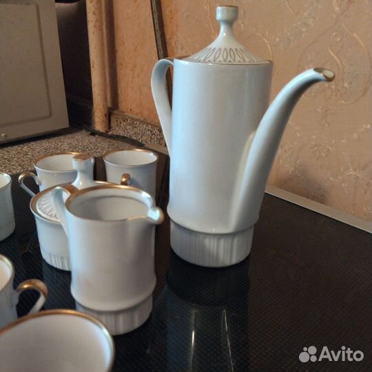 Кофейный сервиз фарфор гдр volkstedt