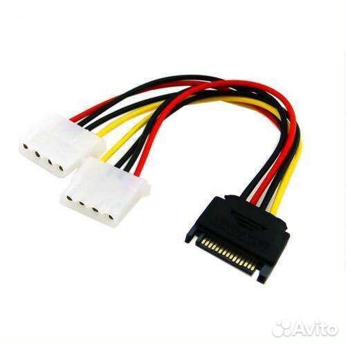 Переходник с SATA (15pin) на 2*Molex (4pin)