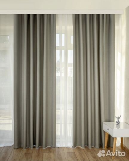 Шторы рогожка орфей циркон новые на окна пошив