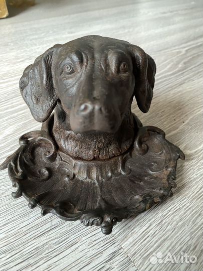 Пепельница голова собаки. Касли. СССР
