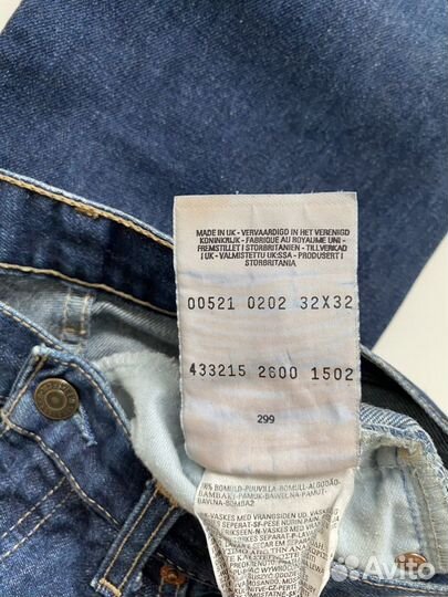 Джинсы levis 521 02 W32 L32