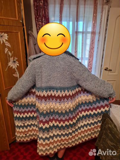 Вязаное пальто