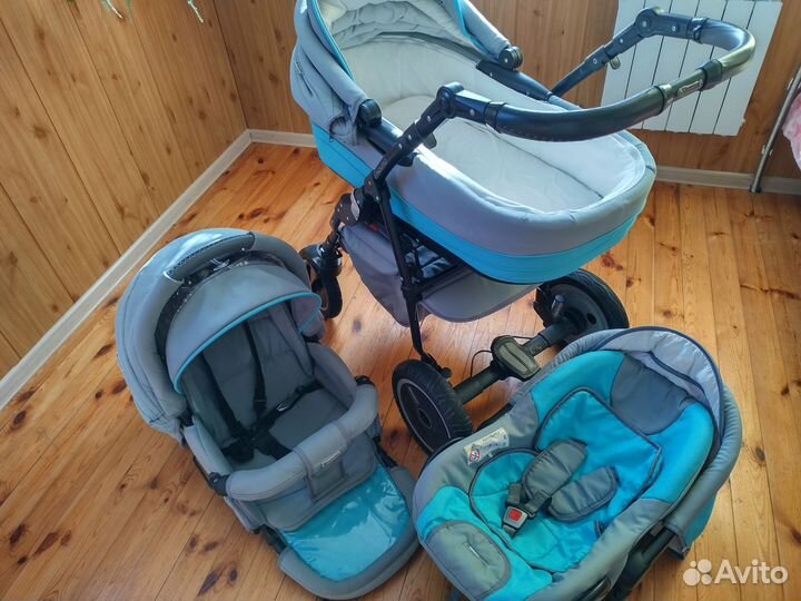 Коляска 3 в1,качель - шезлонг, конверт,комбинезон