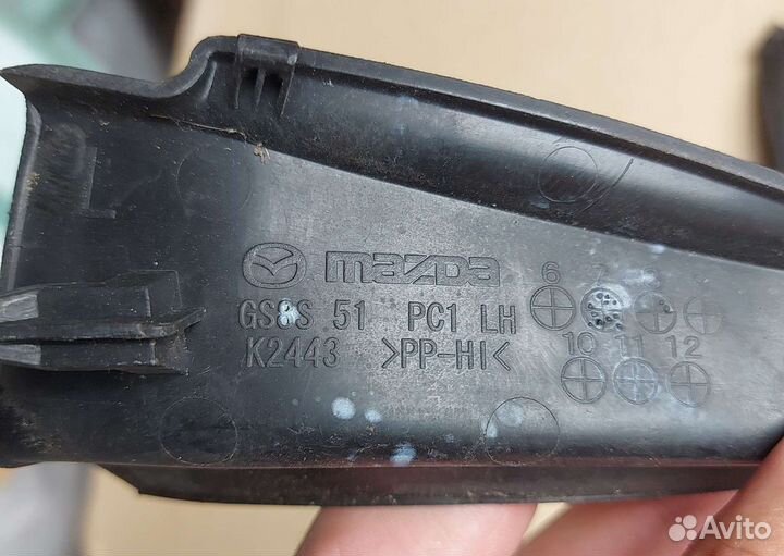 Пластики жабо, уголки зоны дворников Мазда 6 gh