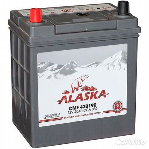 Аккумулятор Alaska CMF silver+ 42B19R 40 а/ч