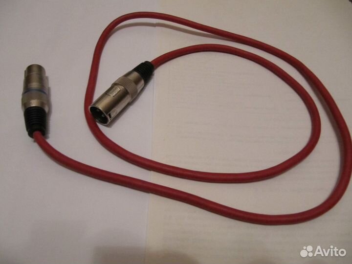 Акустический кабель, XLR-папа - XLR мама, 120 см