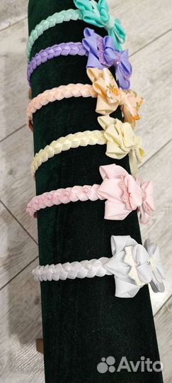 Ободок,Заколка,Резинка, Бантики