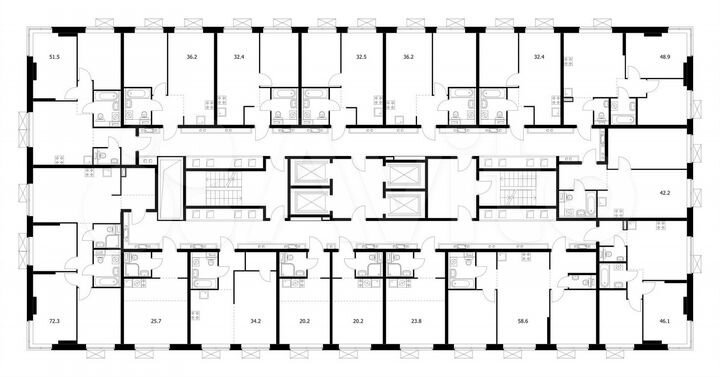 2-к. квартира, 58,6 м², 31/33 эт.