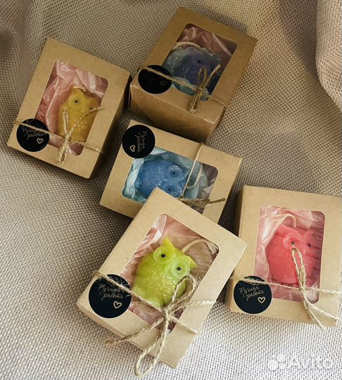 Сова. Свечи ручной работы. Декор