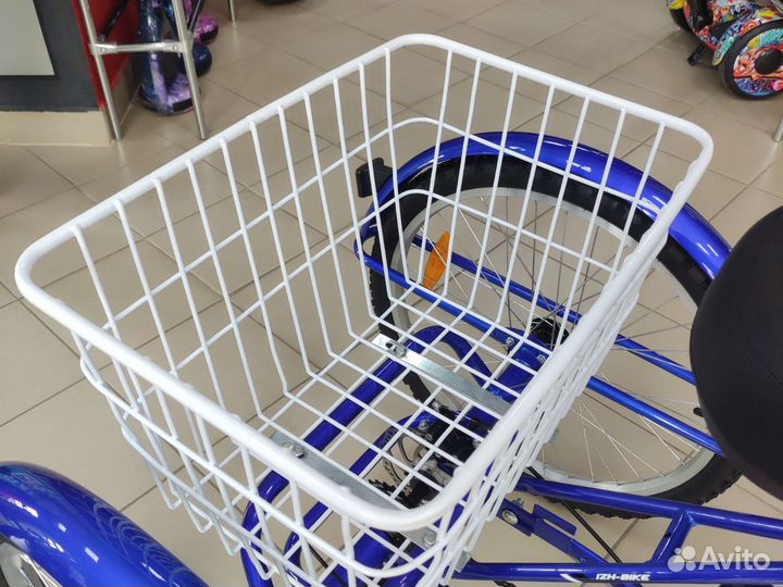 Велосипед 24 Фермер Иж-Байк трехколесный синий