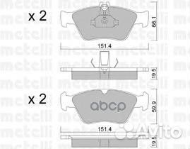 Колодки тормозные 2202190 Metelli