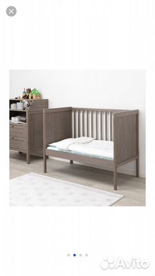 Кроватка детская сундвик и матрас IKEA
