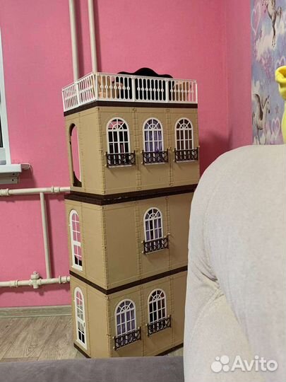 Кукольный домик для барби с мебелью