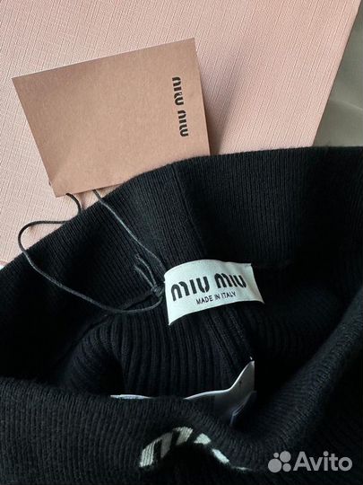 Шерстяные леггинсы лосины miu miu женские