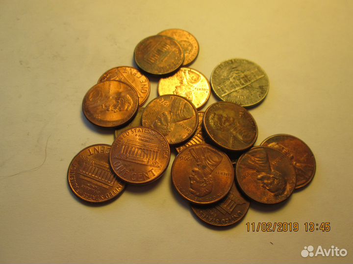 Центы США и канады (обмен)