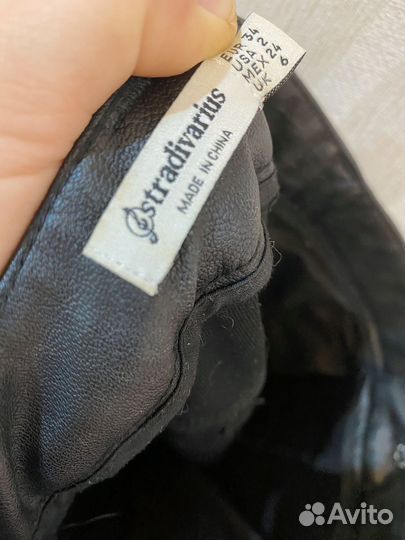 Брюки женские stradivarius эко кожа 34
