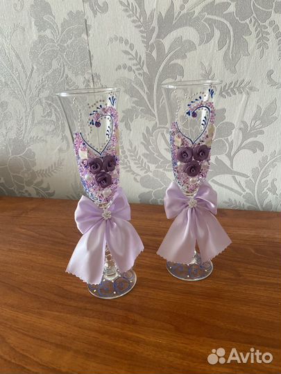 Свадебные бокалы для молодоженов