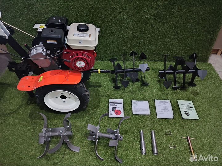 Мотоблок Агромаш М-20 + фрезы “Гусиные лапки”