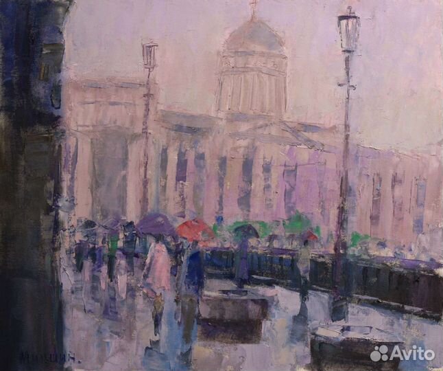 Картина масло, холст. Пейзаж Петербурга