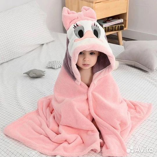 Детское полотенце с капюшоном Пончо