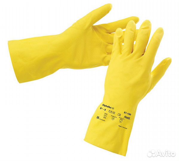 Перчатки Ansell AlphaTec резиновые