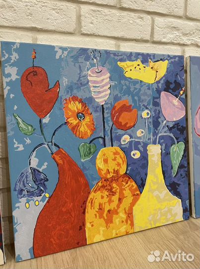 Картина триптих по номерам