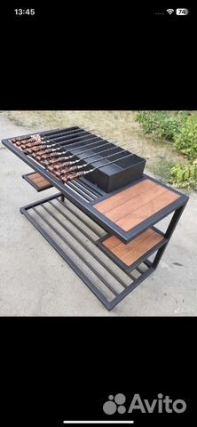 Мангал с печью под казан и крышей