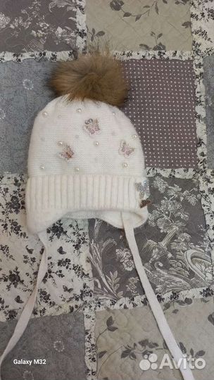 Шапка зимняя для девочки 50 52