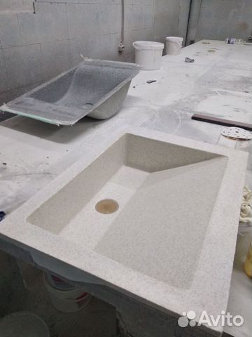 Столешница для ванной из искусственного камня объявление продам