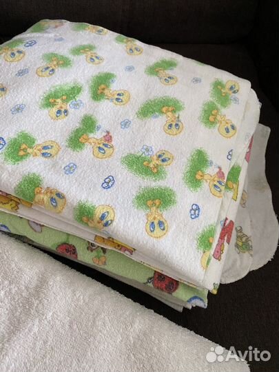 Пеленки детские пакетом+полотенце с уголком