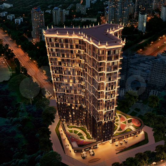 1-к. квартира, 53,6 м², 6/25 эт.