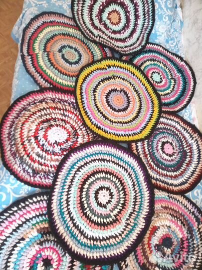 Коврики круглые вязанные