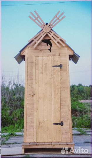 Дачный туалет деревянный прямоугольник зии 647