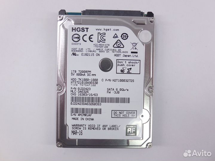Жесткий диск 2.5 1 тб hgst