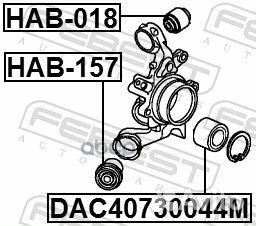 Подшипник ступицы задний 40х73х44 honda stream