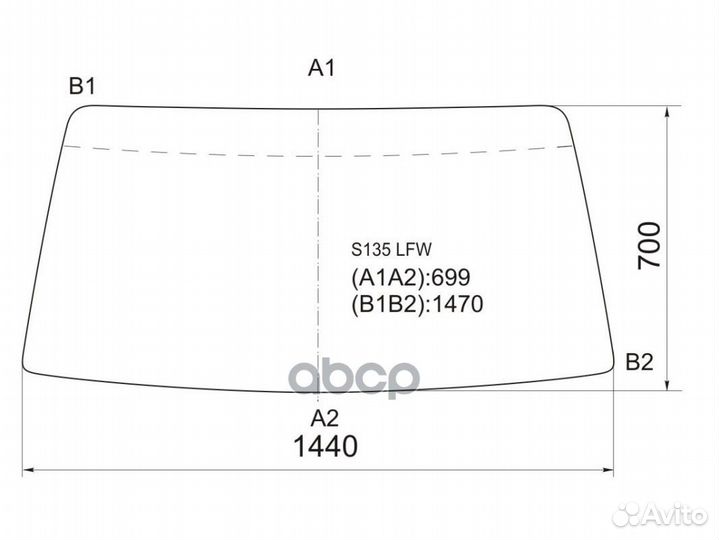 Стекло лобовое Mazda Bongo 90-99 / Nissan Vanet