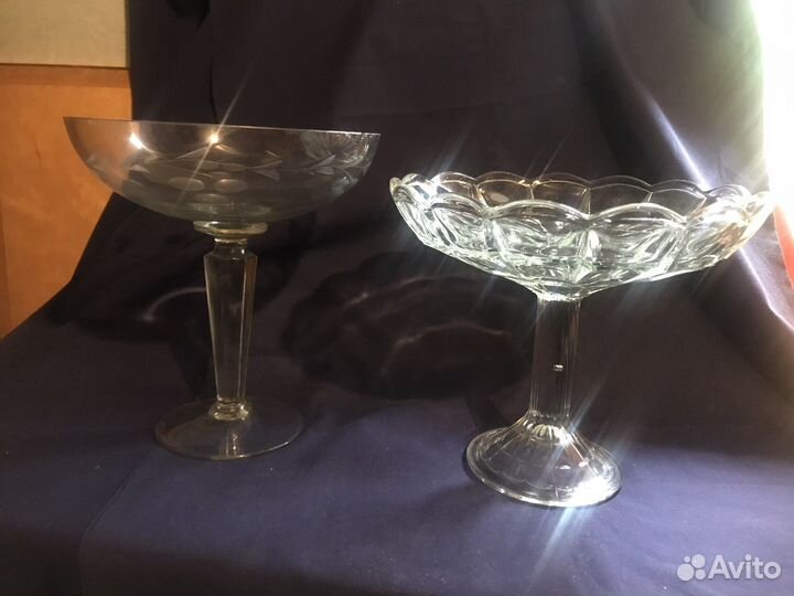 Ваза для фруктов на ножке СССР