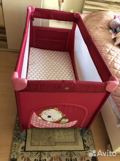 Манеж кровать baby design с матрасом 2 уровня