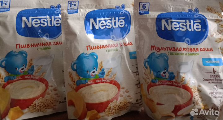 Детские каши молочные нестле
